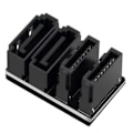 Miniatyrbillede 1 af 5: CASA 1 stk. Dobbelt SATA 7Pin Hun til Dobbelt 7Pin Han 180 Graders Vinklet Adapter Mainboard SATA Adapter f