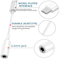 Pikkukuva 2 / 5: 3 kpl adapteri USB-C - 3,5 mm (Samsung S20 S21 S22) Kuulokkeet Valkoinen white