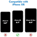 Miniatyrbillede 2 af 5: SQBB CellEver Klar Case til iPhone XR, robust beskyttelse med anti-slip TPU-støtfanger og [2 hærdet 9H glas skærmbeskyttere] Sho Black