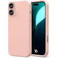 Pikkukuva 1 / 4: iPhone 16 -kotelo - Mattainen vaaleanpunainen nestemäinen silikonikuori, naarmuuntumaton, iskunkestävä Transparent