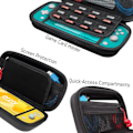 Pikkukuva 2 / 5: Kotelo Nintendo Switch Lite - Suojaava matkakotelo, jossa säilytystilaa Switch Lite -peleille ja -tarvikkeille