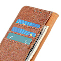 Miniatyrbilde 5 av 5: KHAZNEH iPhone 16-etui i skinn med kornstruktur - Brun Black