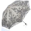 Vikbart UV-skydd broderat bröllopsparaply för sol, regn och snö, silvergrå, 100 cm