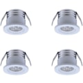 Miniatyrbillede 1 af 3: Sæt med 4 mini LED indbygningsspots, 3 W, Neutralt lys  Hvid.ca