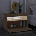 Miniatyrbillede 4 af 4: DPZO TV-bord med LED-lys sonoma eg 60x35x40 cm.ca