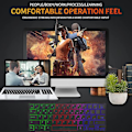 Miniatyrbild 4 av 5: Mini 60% Kompakt 64 Tangenters Tangentbord Vattentätt Tyst Tangentbord för PC/för Mac Gamer-Xin