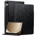 Lærfutteral for Samsung Galaxy Tab S9/ Tab S10 FE/ S9 FE/ Tab S8/ Tab S7 med kortlomme Black_tfrf Black