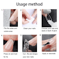 Miniatyrbillede 5 af 5: Mandelformede falske negletips - Medium Almond Shaped Clear Nails Full