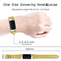 Miniatyrbild 3 av 5: Premium Äkta Läder Justerbart Armband för Fitbit Charge 6/5 - Perfekt Gul Yellow Fitbit Charge 6