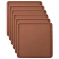 6-pack Silikon Dehydratorark med Kant för 14x14 tums Brickor, Non-stick Silikon Torkark Mult