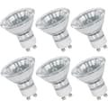 [CA] 6-pack GU10 Halogenlampor 50W 230V GU10 Halogen Spotlights Varmvit för Taklampor Dimbar