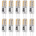 Miniatyrbillede 1 af 5: 10x G4 LED-pærer 12V AC/DC Varm hvid 3000K 2W, dæmpbare
