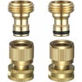 Snabbkoppling Trädgårdsslang - Trädgårdsslang Snabbkopplingar, Massiv Mässing Vattenslang Snabbkoppling, 3/4\" GHT, 2 Set