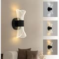 10W Dimbar LED Vägglampa, Svart - Modern Akryldesign för Vardagsrum, Hall, Sovrum, Trappor [Energiklass E]
