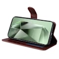 Miniatyrbilde 4 av 5: SKALO Samsung S24 FE PU-Lær Lommebokdeksel - Flere farger Brown Brun