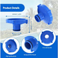 Miniatyrbillede 2 af 4: Adapter til poolstøvsuger slæde Skrueforbindelse 80 mm til slange 32 mm Blå kompatibel INTEX 11238/ 11238A adapter..ca