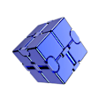 Miniatyrbilde 2 av 5: Metall Infinity Cube Anti Stress Aluminiumlegering Lett å Spille Kontor Flip Kubisk Fidget Toy genshin Voksne Angstlindring qiyi custom-Xin
