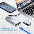 Miniatyrbild 5 av 5: CASA 11 i 1 USB C HUB Dockningsstation med 4K -Kompatibel, VGA, USB 3.0-port, Typ C PD, RJ45 Ethernet, SD