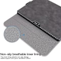 Miniatyrbilde 4 av 5: CASA PU-læder etui for Microsoft Surface Go / Go 3 / Go 2 10,5 tommer nettbrett, stativ, beskyttende deksel, grå