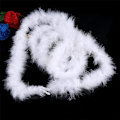 Miniatyrbillede 2 af 3: Hvid fjerboa til juletræ 5 stk x 2 m - fluffy guirlande grosgrain boa bånd til juletræsfestdekorationer