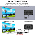 Miniatyrbillede 4 af 5: 2024 Digitalt TV-antenne: HD indendørsantenne 4K 1080p, 360° modtagelse, signalforstærker, 5 meter koaksialkabel