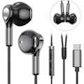 Pikkukuva 1 / 5: USB C -kuulokkeet Samsung Galaxy S23 Ultra S22 S21 FE S20 A53 A54 -puhelimille, USB C -kuulokkeet mikrofonilla, In-ear -kuulokkeet kaapelilla, USB-tyypin kuulokkeet