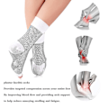 Miniatyrbillede 2 af 5: 3 par neuropati strømper, beroligende strømper til neuropatismerter, tendinitis kompressionsstrømper, plantar fasciitis, neuropati - Hvid - White -_ca White - L XL