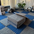 Miniatyrbillede 4 af 10: 10 stk. 30*30cm Baby Legetæppe Træningsmåtte SKY BLÅ himmelblå