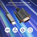 Miniatyrbillede 4 af 5: USB C til VGA-kabel 1,8 m, USB Type C til VGA-kabel, egnet til USB 3.1-enheder - Egnet til