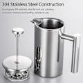 Miniatyrbilde 2 av 4: 350ml/800ml/1000ml Rustfritt Stål Fransk Presse Dobbelvegget Isolerende Kaffebrenner BY 800 ml 800 ml