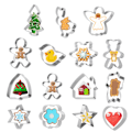 Miniatyrbillede 1 af 4: 15-delt sæt med store peberkageforme til efterår og Thanksgiving - Kalkun, græskar, ahorn/eg/dråbeformede blade, egern, agern, majs og kalkunben