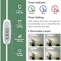 Miniatyrbild 4 av 4: Adjustable LED Grow Light with 3 Light Modes and 4-Step Dimmer
