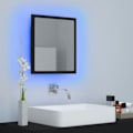 Miniatyrbild 4 av 4: DPZO LED-badrumsspegel Högglans Svart, 40 x 8,5 x 37 cm, Anti-im, 5 Ljusfärger med Variabel Intensitet, Eluttag, Akryl -DPZO.ca