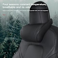 Miniatyrbild 4 av 4: Läderbil Nackstöd för Tesla Model 3 XSY 2022 Svankstöd Resenackstöd Tesla Model Y 2023 Tillbehör Bilinredning Nackstöd white headrest