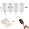 Pikkukuva 1 / 4: Cake Pop -silikonimuotit uuniin ja pakastimeen, helposti irrotettavat suuret jäätelömuotit 50 puutikulla DIY-silikonimuotteihin, jääkaappikestävät Multi