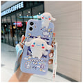 Miniatyrbild 1 av 5: Sanrio Cinnamoroll 3D-fodral för iPhone 14 13 12 11 Pro Max X Xr Xs 7 8 Plus Söt hundremsslinga Cartoon Cover Lanyard Mirror and Rope 1 Mirror and Rope 1 For iPhone 7