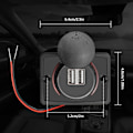 Miniatyrbilde 2 av 5: 12V USB-uttak, 12V USB-port Dobbel USB 12V bobiluttak, 3.1A USB billader, bil-USB-lader for bilbuss bobilbåt (2 deler)
