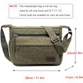 Miniatyrbild 3 av 5: Vattentät budväska axelremsväska 13 tum, multifickor canvas crossbody-väska för män, avslappnad lätt axelväska för utomhusfiske camping Kaffe Coffee