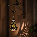 Miniatyrbillede 1 af 4: Hængende solcellelamper udendørs have Boho LED blomst vandtæt dekorativ metallampe til veranda have udendørs