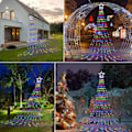 Miniatyrbilde 2 av 5: Utendørs julelys, 350 LED-lamper Vattenfall Juletrelys 8 Lysmoduser Fe-lys med fjernkontroll for hagefest Bryllupsdekor