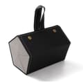 Hængende solbrilleorganizer, foldbar PU-læder brilleholder til flere briller, mænd og kvinder, sort