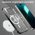 Miniatyrbillede 2 af 4: Silikonetui til iPhone 16 med magnetisk ring, transparent beskyttelse Sort blank kant