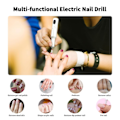 Miniatyrbild 4 av 5: Elektrisk nagelfil sladdlös akryl nagelkit med keramiska nagelbitar, slipband, bärbar uppladdningsbar efil set för akryl gel naglar, manikyr