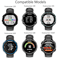 Pikkukuva 2 / 5: INF Garmin Forerunner 220/230/235/620/630/735XT ranneke silikoni Musta
