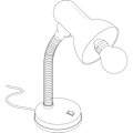 Miniatyrbillede 4 af 4: Enkel sengebordslampe, skrivebords- og læselampe i stål og sort plast, E27-fatning