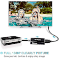 Miniatyrbild 5 av 5: RCA till HDMI-omvandlare, komposit till HDMI-adapter stöder 1080p Pal/ntsc A Fiis