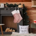 Miniatyrbillede 3 af 4: Paillet Plysstof Julestrømper med Snoretræk Bærbare Julegaveposer Juledekoration til Pejs og Juletræsdekoration