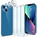Miniatyrbillede 1 af 5: [3+3] 3-pak skærmbeskytter og kamerabeskytter til iPhone 13
