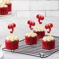 Creative Crab Cake Topper Birthday Party Lobster Theme Cake Decoration Dessert Table Decorations