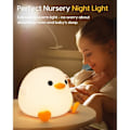 Pikkukuva 5 / 5: DoDo Duck Yövalo, Sööt Partsi Lamp, Silikoondimmable Lasten Yövalo, Latautuva LED Sängilamp 20 Minuutin Ajastimella ja Painikkeella